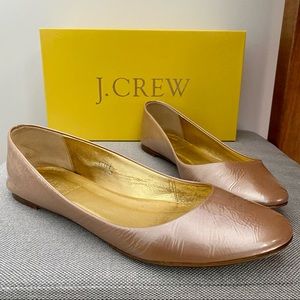 J. Crew Sally Pearlized Patent Ballet Flats